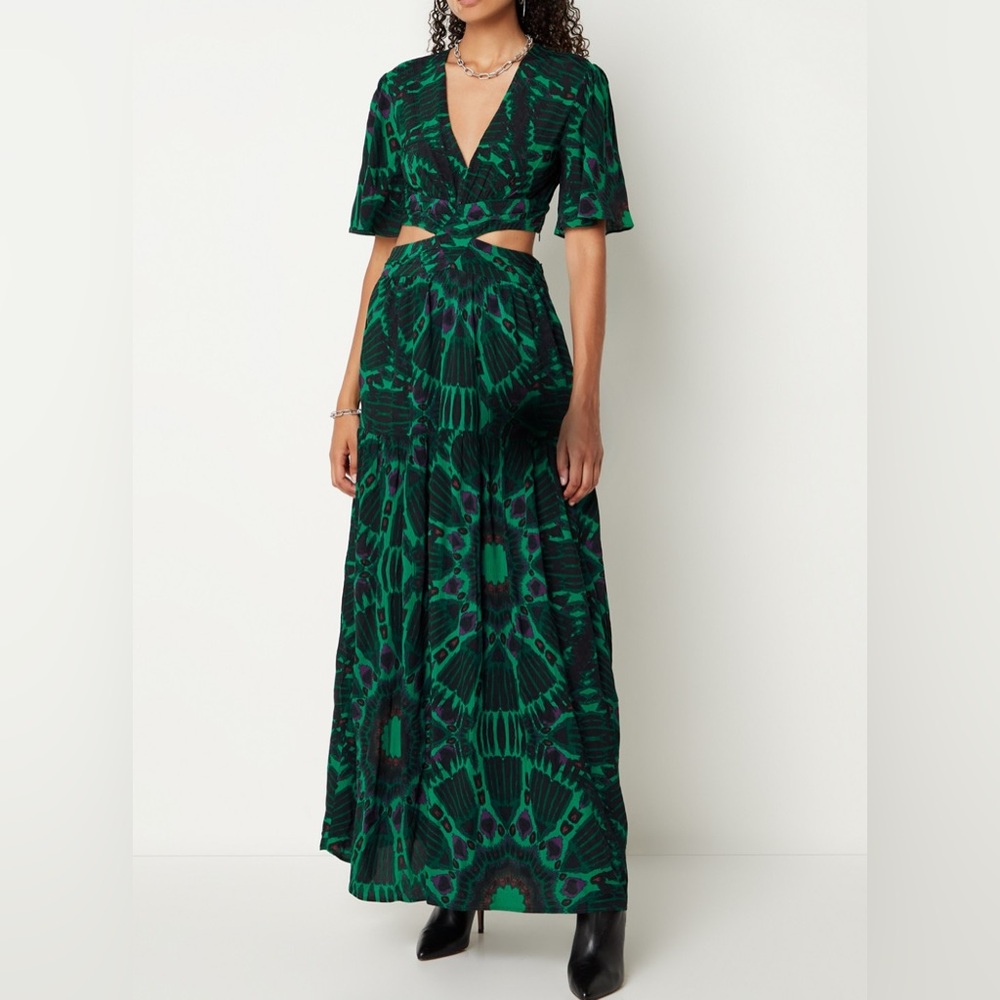 ba&sh Elegant Green/Purple/Black Women's Dress